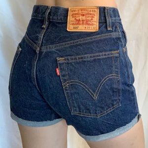 Levi’s 505 cut off shorts.